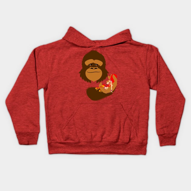 Queen & Kong Kids Hoodie by tuditees